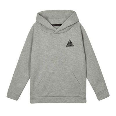 Boys' grey triangle print hoodie